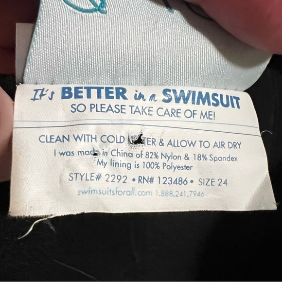 Swimsuits for All Beach Belle Floral Tankini Top Plus Size 24 Yellow Black White - Picture 12 of 12